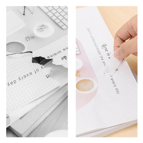Solid Grip Invisible Tape With Smooth Matte Dispenser And Sixteen Heavy Duty Refill Rolls Zero Shine Finish Ideal For Paper Arts And Daily Tasks A Flat Out Winner used to repair torn documents on a desk.