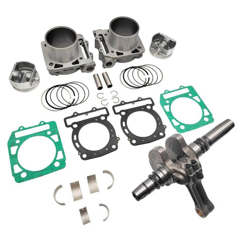 Gnarly Quad Engine Rebuild Kit Featuring Heavy Duty Crankshaft Plain Bearings And Complete Cylinder Block Assembly for Hisun Ys800.