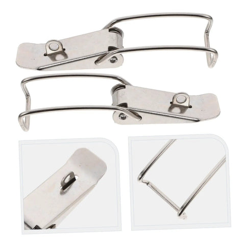 Stainless Steel Toggle Clamp With Extended Hook For Toolboxes And Barrels Heavy Duty Spring Duckbill Latch Set 6 Pack Tough As Nails