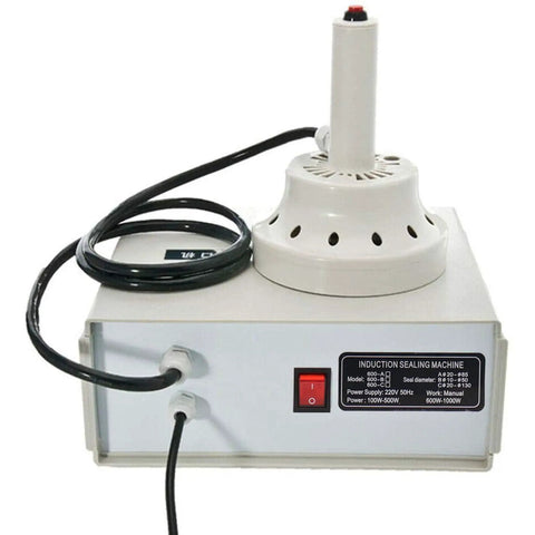 Portable Handheld Induction Sealer Fits 20Mm To 100Mm Caps 110V Digital Display showing machine with timer and power cable.
