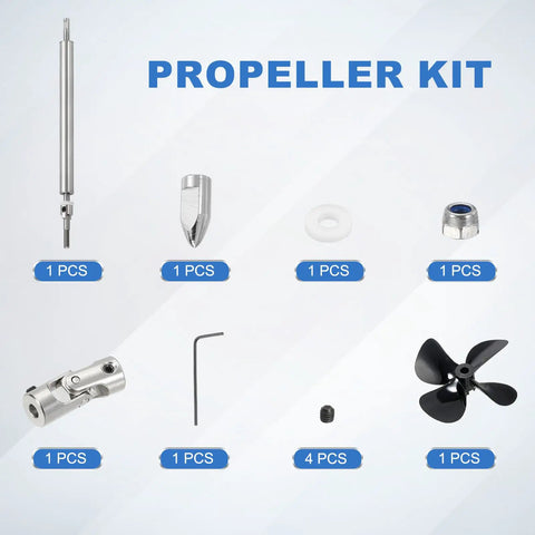 Heavy Duty Drive Shaft With Four Blade Propeller Kit For 2mm RC Boat Motors Stainless Steel Universal Joint 150mm Shaft