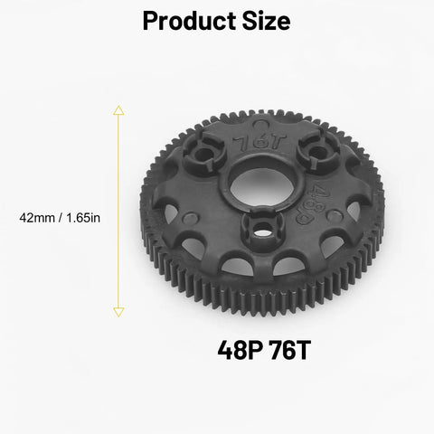 48P 76T Spur Gear Transmission Gear Set For One Tenth Slash Two Wheel Drive Rustler Stampede Bandit VXL XL5 RC Cars