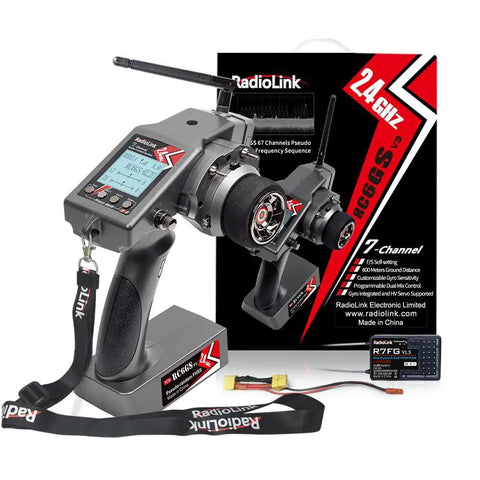 Beefed Up 7 Channel RC Transmitter With Waterproof Gyro Receiver And Surface Remote For Crawler Drifting Car And Boat 2 4GHz Telemetry