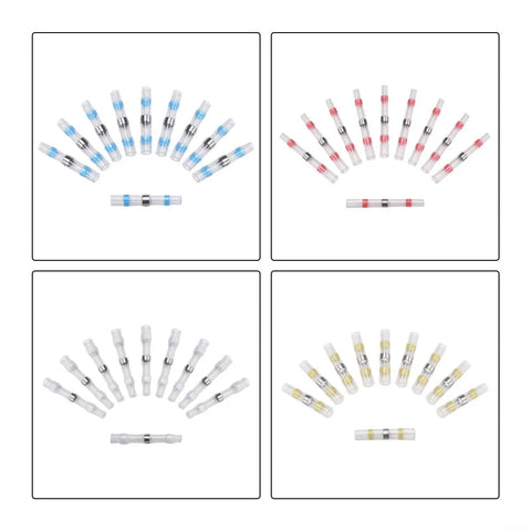Top Notch 400 Piece Solder Seal Wire Connectors Kit With Heat Shrink Butt Terminals And Waterproof Sealing Sleeves For Automotive Marine Electronics Repair Using Color Coded Sizes To Keep Wiring Secure And Dry, assorted sizes