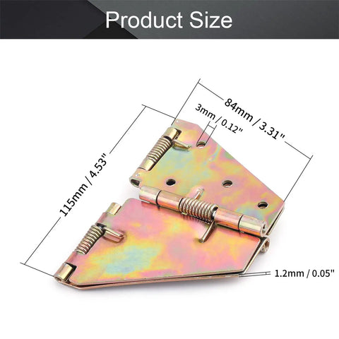 Heavy Duty Drop Leaf Table Hinge Support Four Point Five Inch Folding Bracket solid iron size showing dimensions for DIY furniture builds.