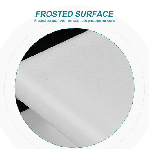 Close-up of a frosted surface on 20 Pack White Plastic Square Tube Plugs for Chair and Table Legs End Caps No Slip Grip