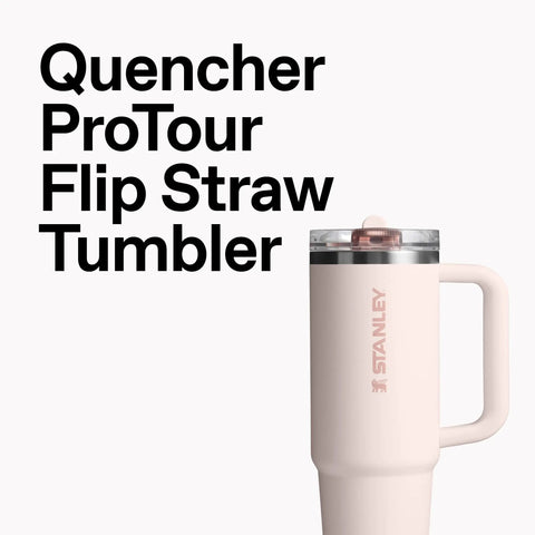 Solid Double Wall Vacuum Insulated Flip Straw Travel Tumbler With Secure Leakproof Lid Keeps Drinks Ice Cold All Day Long Rose Quartz Thirty Ounce Portable Cup For Gym Hiking And Daily Grind, showcasing a pink tumbler with a straw.