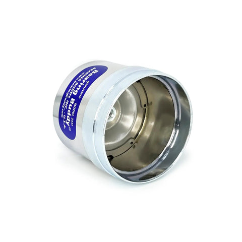 Chrome Plated Wheel Bearing Protector With Automatic Pressure Relief and Protective Bra, model 2441, showing interior design.
