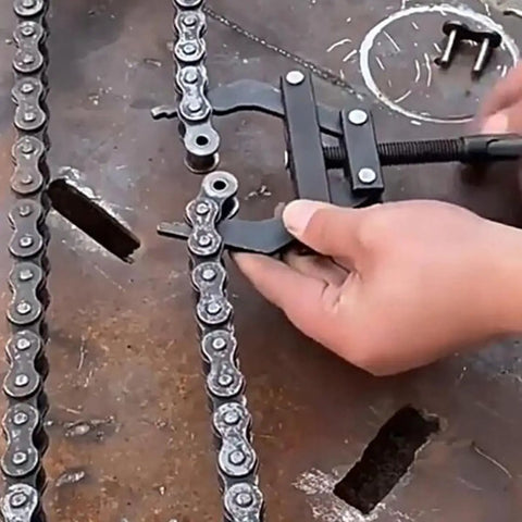Adjustable Motorcycle Chain Tensioner Tool For Chain Maintenance In Beefy Steel With Easy To Use Design Tighten Remove And Cut