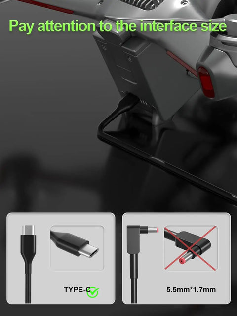 100W USB-C Battery Charger For Mavic 3 Pro Cine Classic And Air Series Avata Mini 4 Pro 3 2 Pro Neo Flip Drones RC2 FPV
