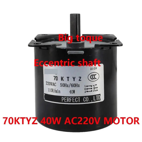 High Torque Permanent Magnet Synchronous Motor 40W 110V 220V CW CCW Low Speed Gear Motor for RC Cars EScooters and Small Appliances