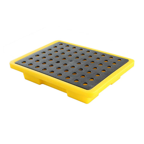 Nestable Oil Drums Tray With Leak Proof Drain And Detachable Anti Slip Platform, Garage Grade Storage Spill Containment Pallet