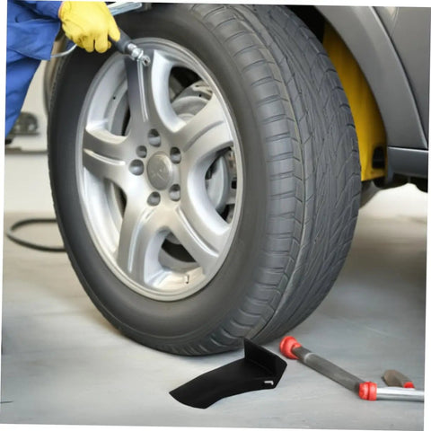 Lightweight Rubber Rim Protectors For Tire Machine Set Of 2 Pro Grade Clamp Covers shown near a vehicle tire