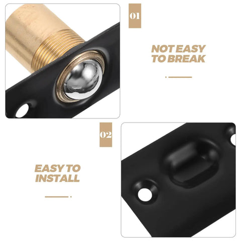 Heavy Duty Stainless Steel And Copper Adjustable Door Ball Catch Hardware Kit with Hidden Positioning Mechanism