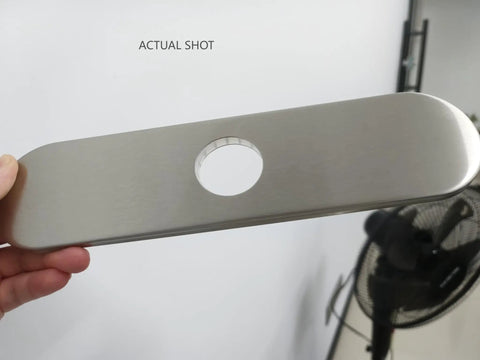Foolproof Brushed Nickel Deck Plate And Faucet Hole Cover For Three Hole Sinks With Dead Stop Foam Gasket Plus Slick Stainless Steel Flange Build That Kills Drips And Keeps Your Kitchen Setup Tight, showing brushed nickel design.