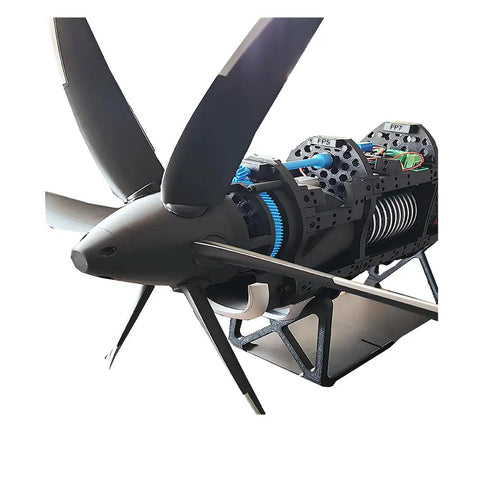 T56 A15 Turboprop Engine Scale Model Kit For C 130 Hercules With Working Propeller Realistic Internal Components Hands On STEM Display, black plastic