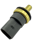DEVMO coolant temperature sensor 158-0784; close-up view shows gray plastic body, brass mounting collar and O-ring