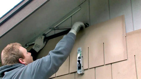Professional using 30 Inch Angle Measuring Tool For Gable Scribe Aluminum Contractor Grade Tool Helps Pros Nail Precise Cuts In Siding