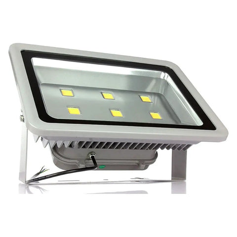 Hella Bright 300W LED Floodlights 10 Pack 3 Year Warranty Top Shelf Outdoor Spotlight Bulbs with aluminum housing and natural white light.