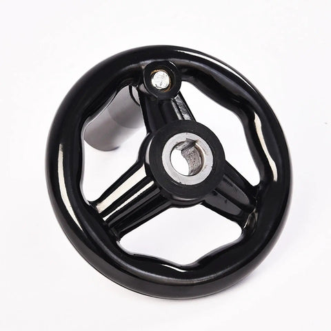 Round Hand Wheel With Revolving Handle For Lathe And Mill Three Spoke Spare Part Easy To Install Durable Bakelite And Metal