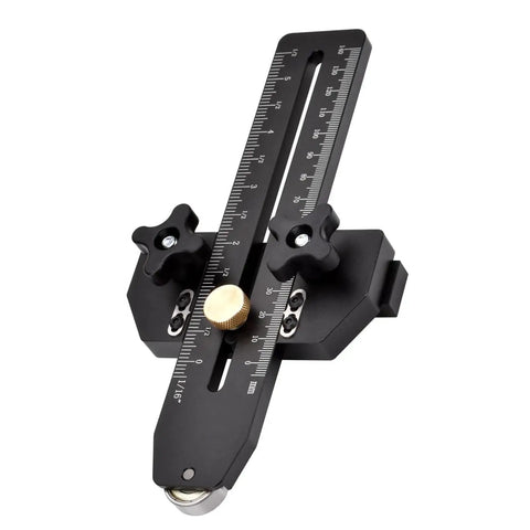 Super Cool Fast Ripping Table Saw Jig Guide For 3/8 In X 3/4 In Slot With Smooth Roller Limiter For Accurate Woodworking, adjustable aluminum guide.