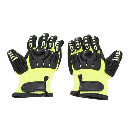 Heavy Duty Work Gloves With NBR Frosted Coating And Soft Knit Lining For Power Tools Anti Vibration Shield Grippy Dexterity Shock Proof Safety Gloves For Heavy Industry Use pair with hard knuckle padding