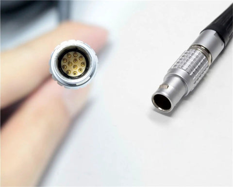 Close-up of connectors for Multi Axis Weighing Sensor For Force Measurement 0 To 10 Kg Three Dimensional Multi Axis High Precision