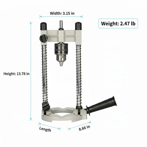 Convert Your Handheld Drill Into A Stable Benchtop Press With A Cast Iron Base For Wood And Metal Achieve Precise Vertical Drilling
