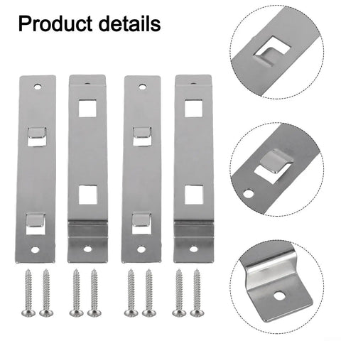 Stainless Steel Bird House Hanger Bracket With Screws, Rustproof Outdoor Mounting Kit For Nest Boxes And Feeders, Stable Wall Or Tree Installation, Weatherproof And Durable, 2 Pack, Easy Install, No Tools Required, Fits Nest Boxes And Feeders