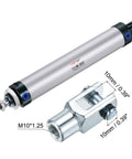 Pneumatic Air Cylinder Double Action MAL32X150 32mm Bore 150mm Stroke with quick fitting and Y connector, aluminum body