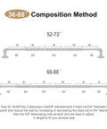 Diagram of Gold Industrial Curtain Rods For Windows 48 To 84 Inches, adjustable composition methods, sectional view