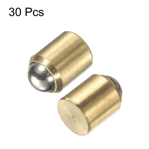 30 Piece Brass Ball Point Spring Plungers 8mm X 9mm Heavy Duty Cabinet Drawer Positioning Pins smooth acting brass studs