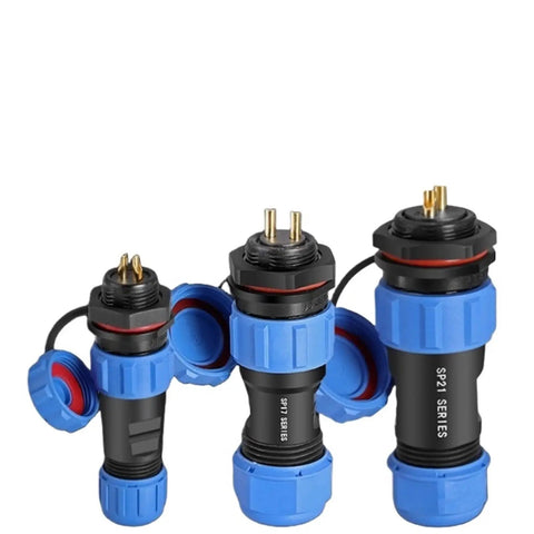 Waterproof IP68 Panel Mount Socket Connector for SP13 SP16 SP17 SP20 SP21 Series Back Nut 12 Pin Cable Wire Connector