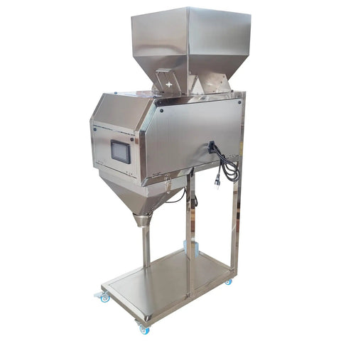 Rock Solid Automatic Filling Machine For Powders And Particles 10 To 5000G With Auto Vibration Hopper built with stainless steel.