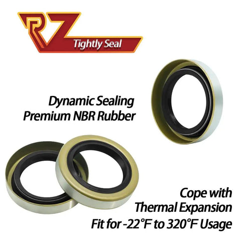 Four Pack Trailer Axle Hub Grease Seals 1.719 ID By 2.565 OD With 2.25 Cotter Pins For 3500 Lbs EZ Lube Spindles And 5 Lug Hubs Fits 171255TB 010-019-00 473336 in dynamic sealing rubber for temperature variation.