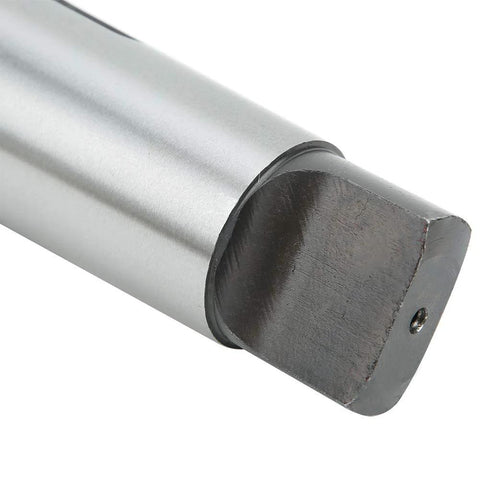 Taper reducing drill sleeve MT5 to MT2 in silver high-hardness steel, precision machined for industrial use