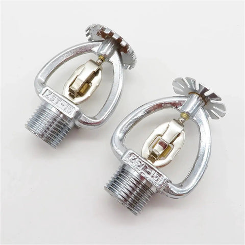 Top Shelf Fire Sprinkler Head DN15 And 72 Degree Fusible Alloy For Automatic Water Spray System Upper Nozzle, two units.