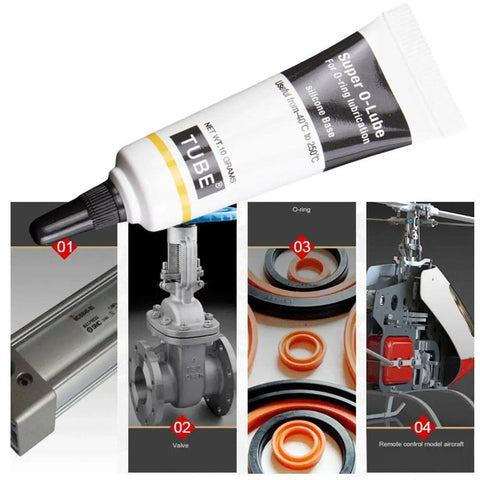 Ultimate White Silicone Grease For O-Rings Plumbing Lube And Waterproof Seal, 10g tube, silicone base for valve and O-ring lubrication.
