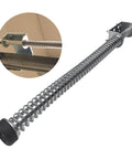 Beefed Up Heavy Duty Garage Door Pusher Springs Pair For Opener System Left And Right Plunger Bumpers 20 Inch Cable Protection Durable Replacement Parts For Smooth Quiet Garage Door Operation. Steel spring with plunger bumpers and close-up of installed cable protection detail.