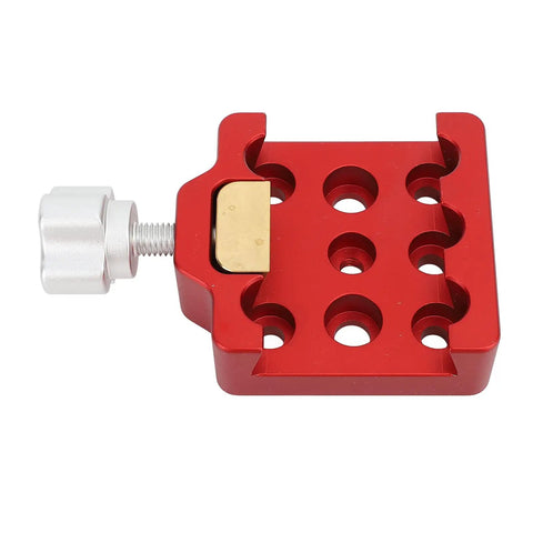 Red heavy duty telescope mount with 8-hole aluminum dovetail plate, versatile bracket, 5 M6, 1/4 inch, 2 M8 holes, supports 10 kg