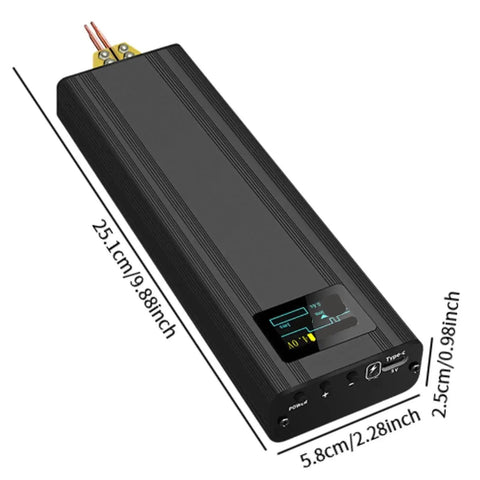 Handheld Spot Welder For Nickel Sheets 0.1 To 0.2 Mm Portable Welding Tool With Adjustable Power showing dimensions