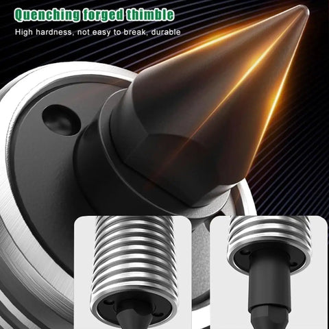 Close-up of quenching forged thimble, highlighting its sharp point and durable design for Heavy Duty 30 Ton Hydraulic Puller.