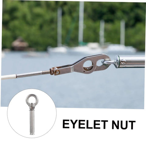Stainless Steel Eyebolts And Ring Bolts Lifting Eyes Kit Five Piece Assorted Set For Home Garden Projects Built To Last Tough As Nails Rustproof Fasteners For Motors Cabinets Rigs And Outdoor Use, eylet nut on rigging cable