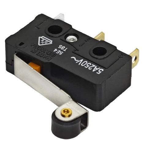 Pack Of Six Microswitch With SPDT Contacts 125V AC 5A Momentary Snap Action Hinge Roller Actuator IP40
