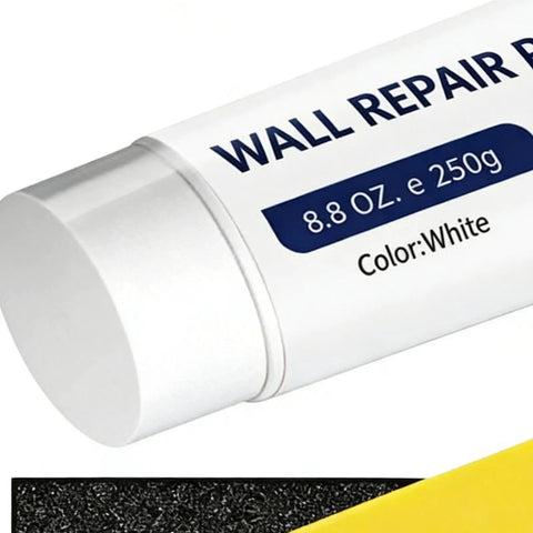 Close-up of a white wall repair paste tube labeled 8.8 oz (250g) from All In One Drywall Patch Kit With Scraper For Cracks And Holes Quick Fix