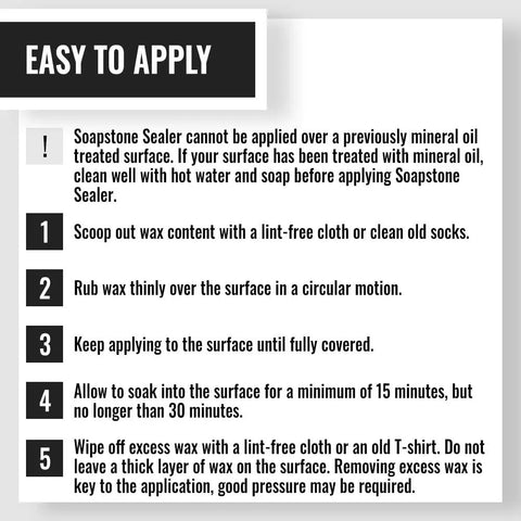 Instructions for applying Natural Stone Sealer Protector For Concrete Granite Marble Slate Soapstone Countertops 8 Oz