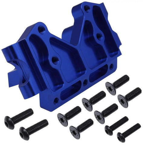 Aluminum Front Bulkhead Upgrade For 1/10 Traxxas Slash 2WD Rustler Stampede Bandit 2530A Navy Blue Anodized With Hardware