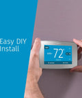 Smart Thermostat With Touchscreen Color Display Programmable Wi Fi Mobile App Control Easy DIY Installation Privacy Protected