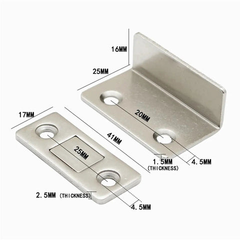 5 Pack Ultra Thin Magnetic Cabinet Catches With Screws Invisible Soft Catch Door Latches For Home Use Black No Fuss Easy Install Secure Closure