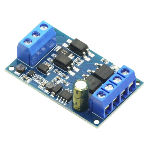 Close-up of 2 Pcs High Power 600W MOSFET Trigger Switch Drive Module PWM Control DC 4V To 60V with blue terminal blocks